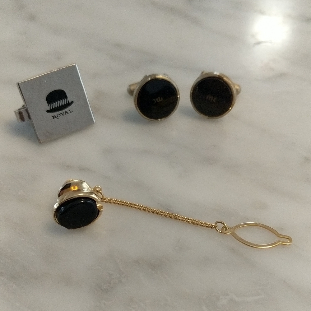 Vintage Collection Of Assorted Cufflinks And Tie Tack